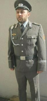 NVA Uniform Schirmmütze Fasching Karneval Ostalgie ähn.Wehrmacht Gr. 52 DDR