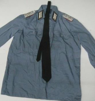 NVA Uniform Hemd Heer Krawatte Effekten Schulterstücke Fasching Major MfS DDR