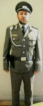 NVA Uniform Schirmmütze Fasching Karneval Ostalgie ähn.Wehrmacht Gr. 52 DDR