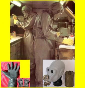 ABC-Vollschutz-Anzug Maske Filter Handschuhe